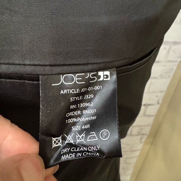 JOE’S 44R Black Polyester Charger Sport Coat Jacket‎ J329 2 Button - Picture 10 of 12